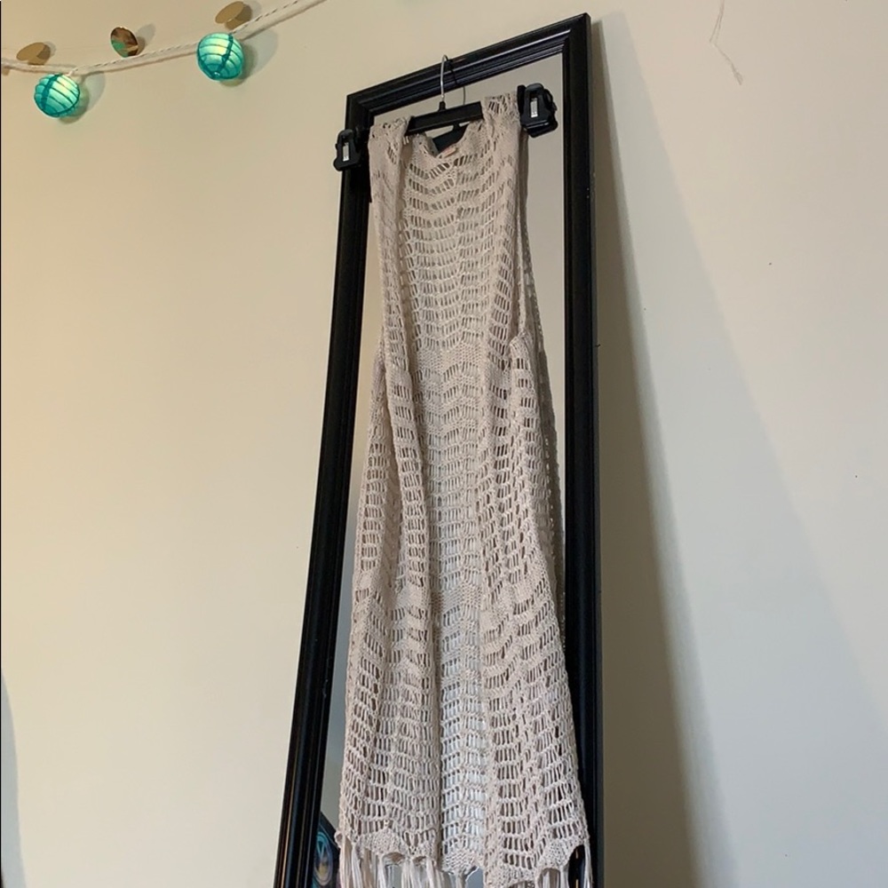 Boho, Cream, Knitted, Spring Cardigan